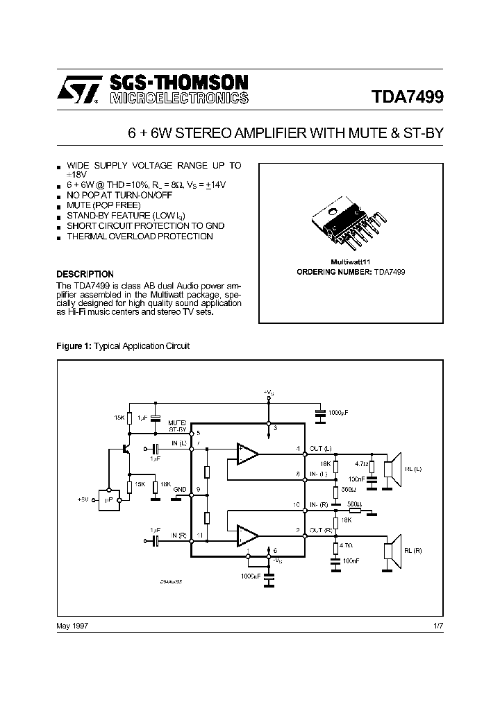 TDA7499_133596.PDF Datasheet
