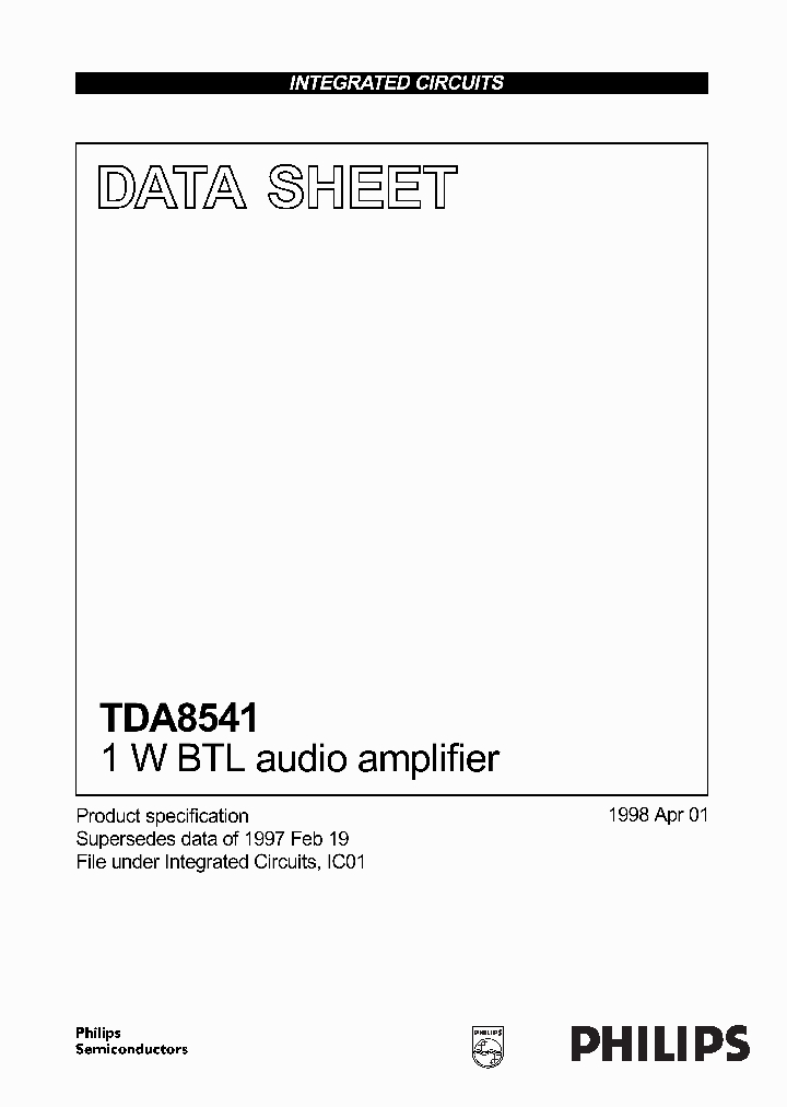 TDA8541_291385.PDF Datasheet