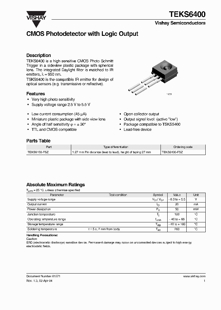 TEKS6400_292621.PDF Datasheet
