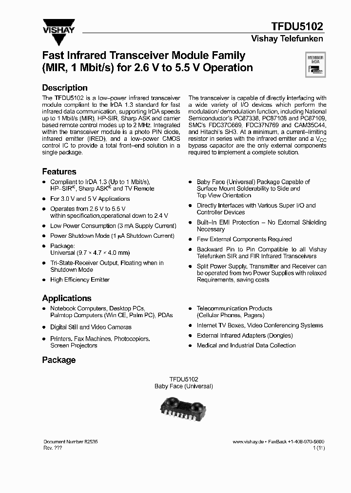 TFDU5102_299634.PDF Datasheet