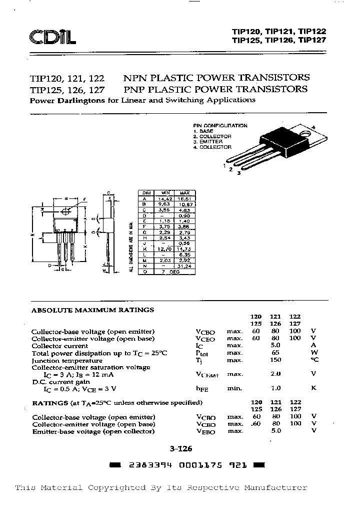 TIP122NBSP_275542.PDF Datasheet