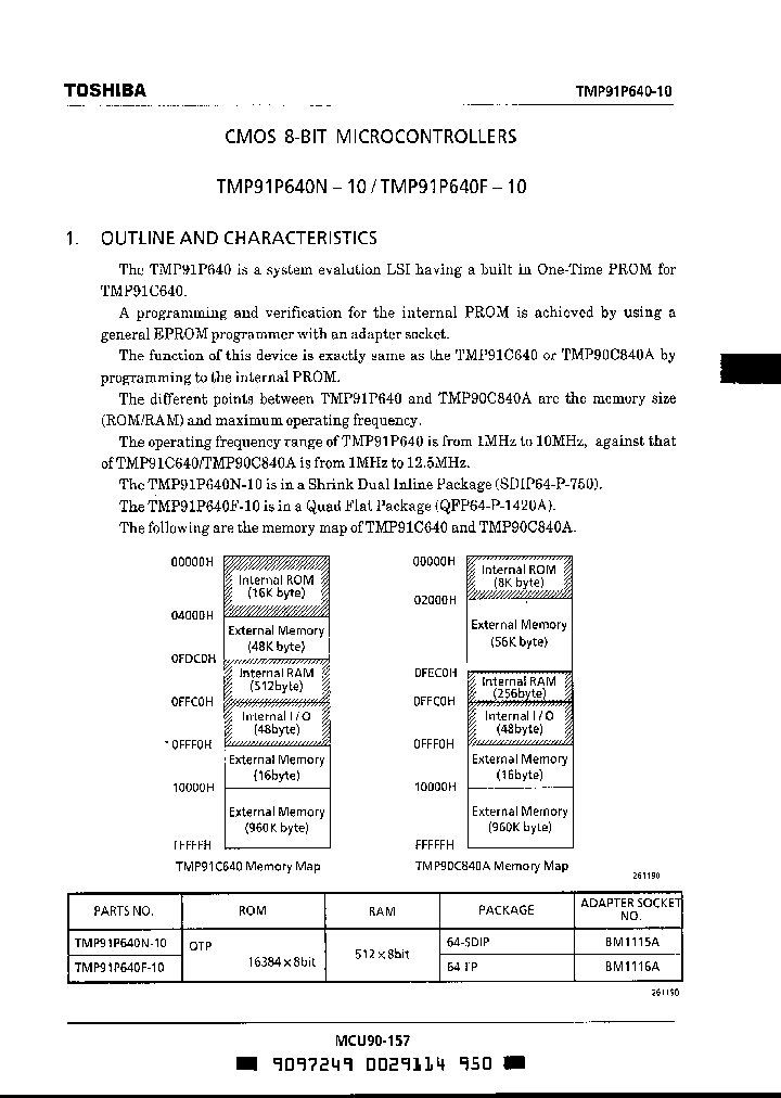 TMP91P640N-10_201289.PDF Datasheet