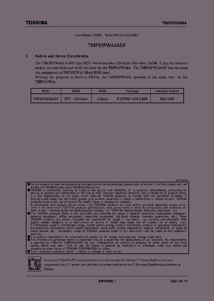 TMP93PW44A_206627.PDF Datasheet