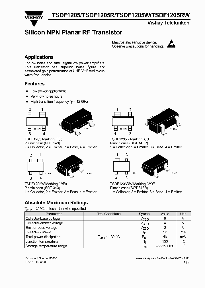 TSDF1205_62748.PDF Datasheet