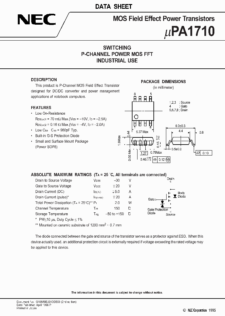 UPA1710_292942.PDF Datasheet