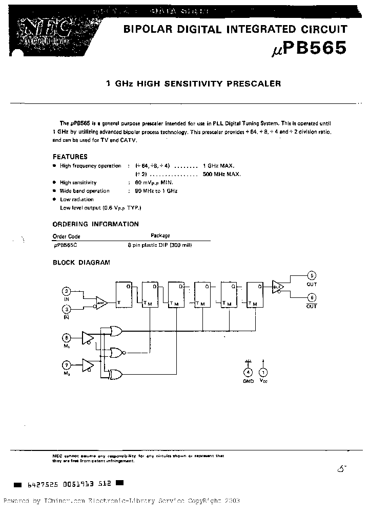 UPB565C_203400.PDF Datasheet