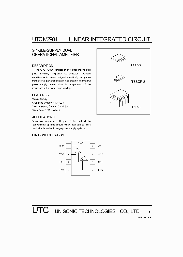 UTCM2904_252807.PDF Datasheet