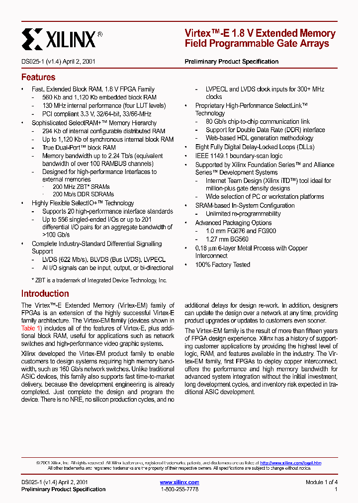 VIRTEX-ESERIES_199922.PDF Datasheet