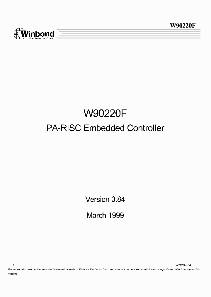 W90220F_288521.PDF Datasheet