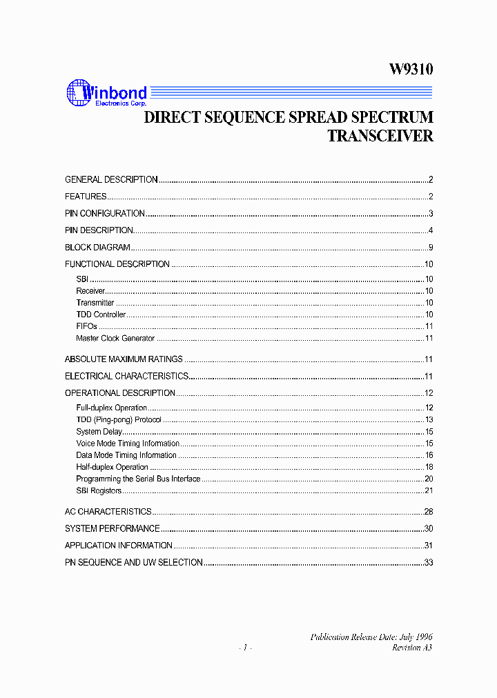 W9310_214385.PDF Datasheet