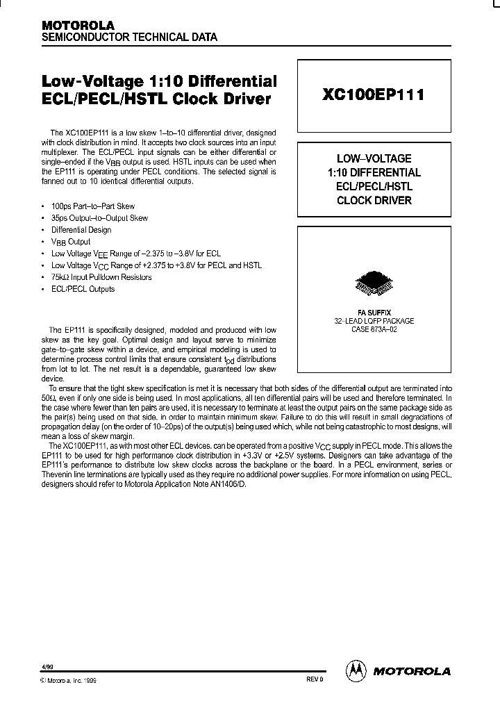 XC100EP111_270528.PDF Datasheet