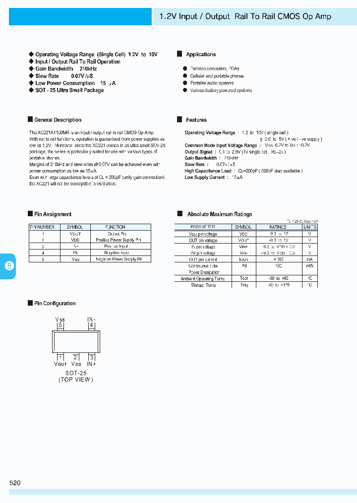 XC221A1100MR_291615.PDF Datasheet