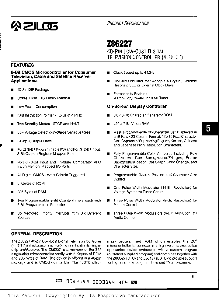 Z86227_293057.PDF Datasheet