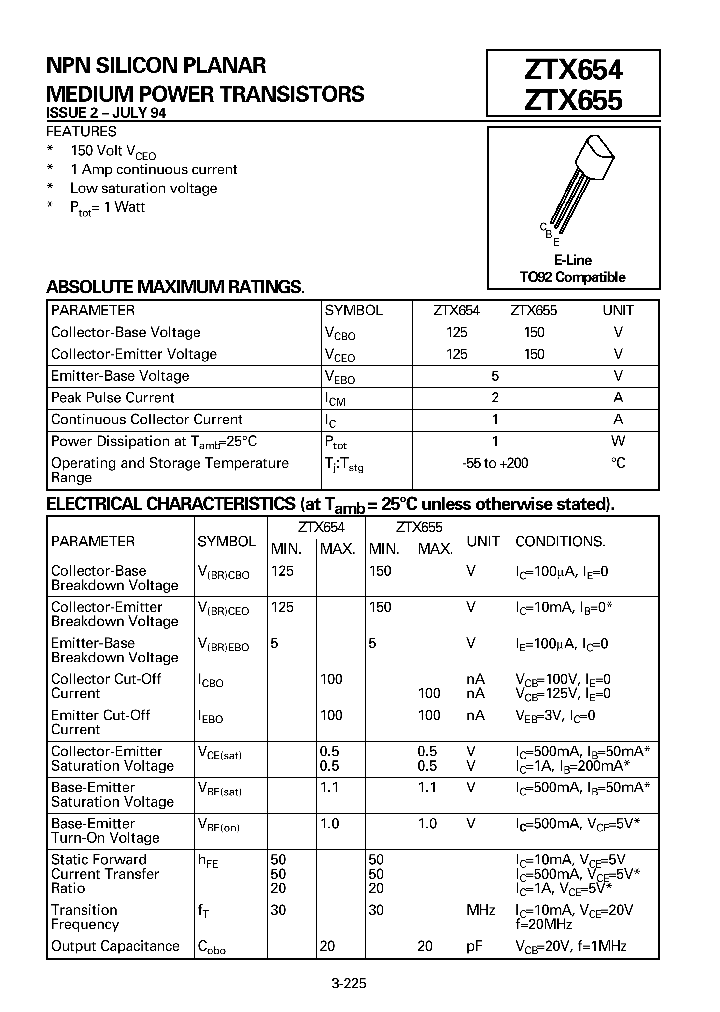 ZTX655_274277.PDF Datasheet