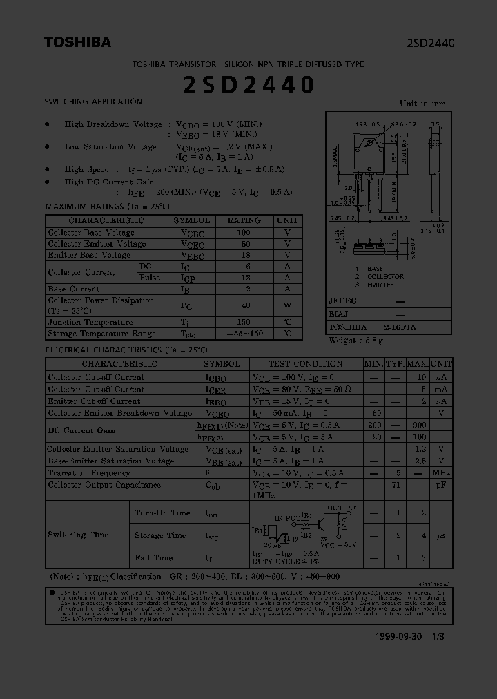 2SD2440_224414.PDF Datasheet