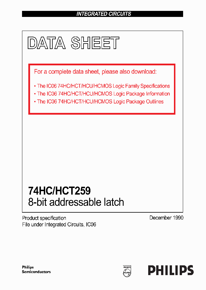74HC259_259791.PDF Datasheet