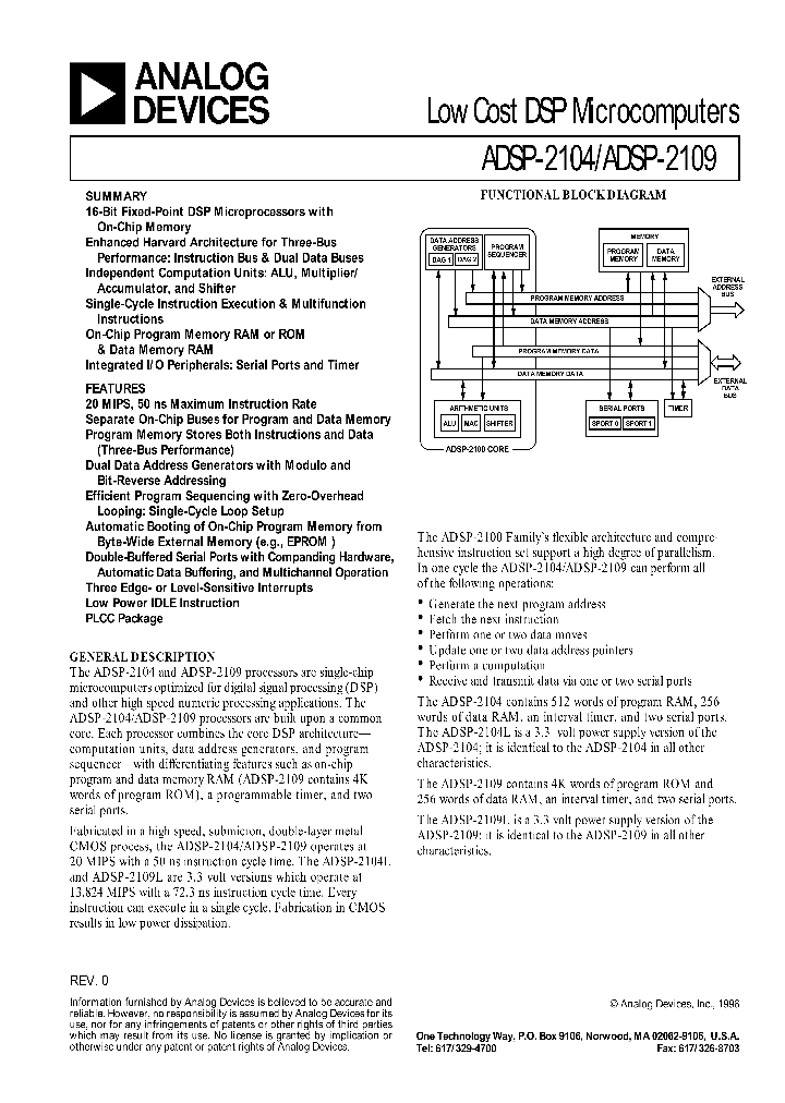 ADSP2104_236939.PDF Datasheet