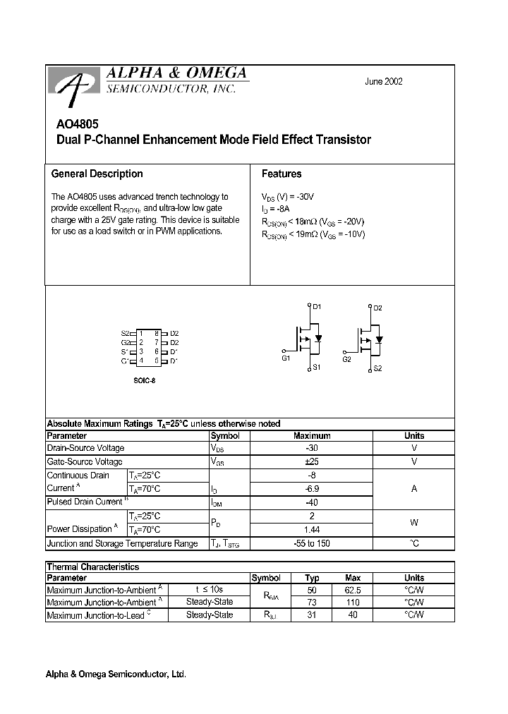 AO4805_215231.PDF Datasheet