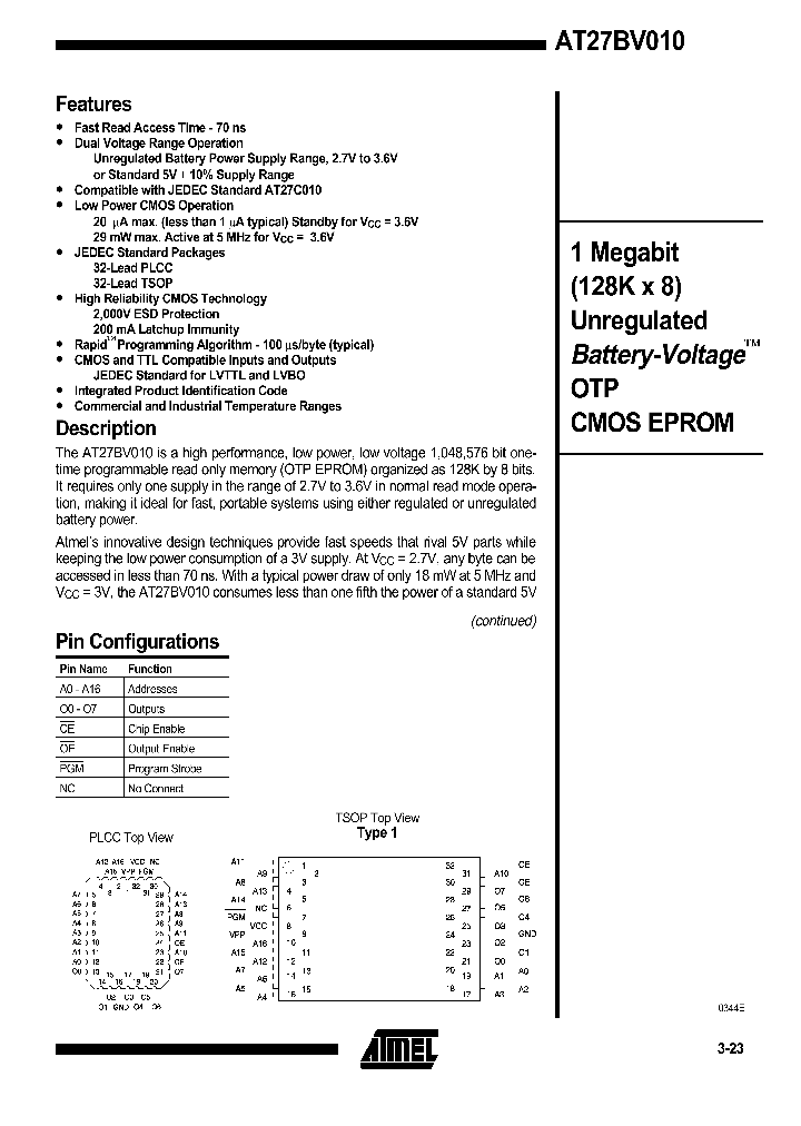 AT27BV010_245047.PDF Datasheet