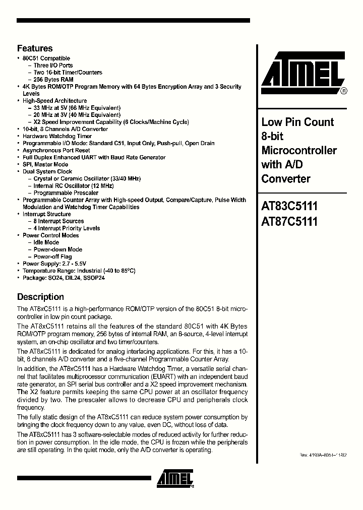 AT87C5111_239415.PDF Datasheet
