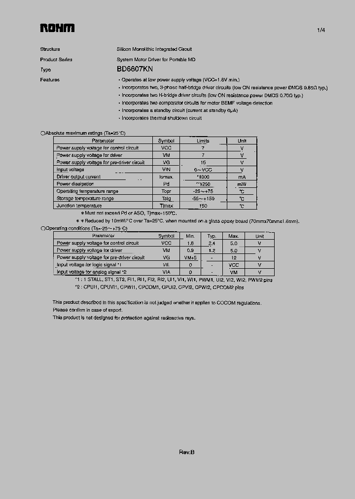 BD6607KN_239234.PDF Datasheet