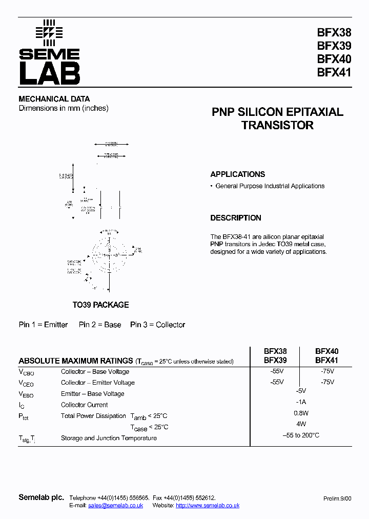 BFX39_270265.PDF Datasheet