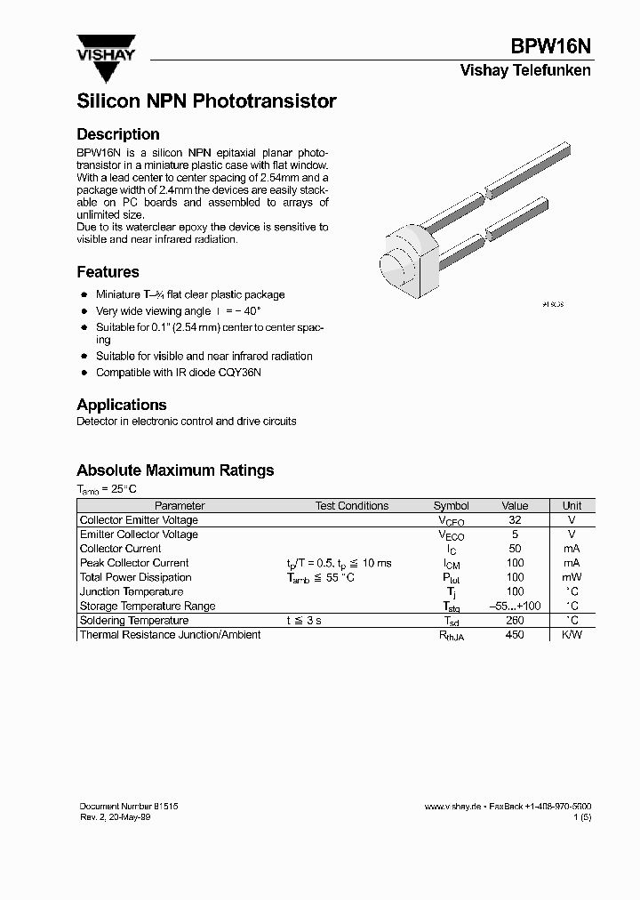 BPW16_218398.PDF Datasheet