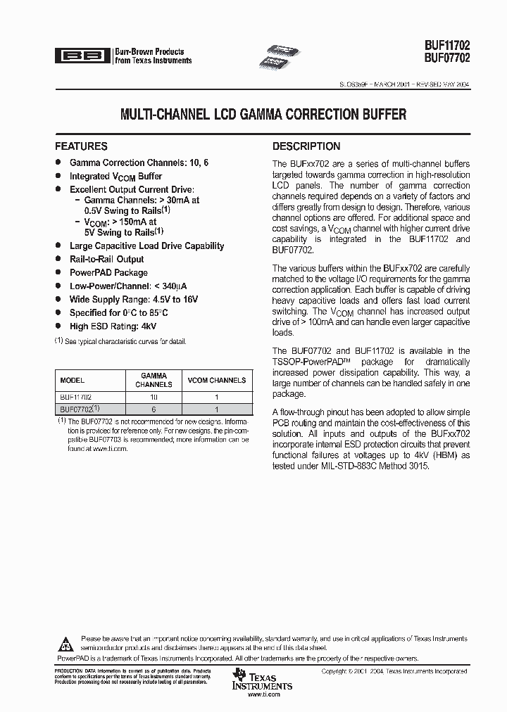 BUF11702_259474.PDF Datasheet