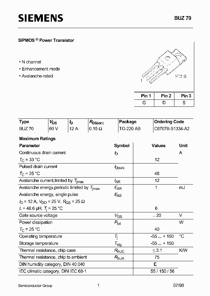 BUZ70_242943.PDF Datasheet