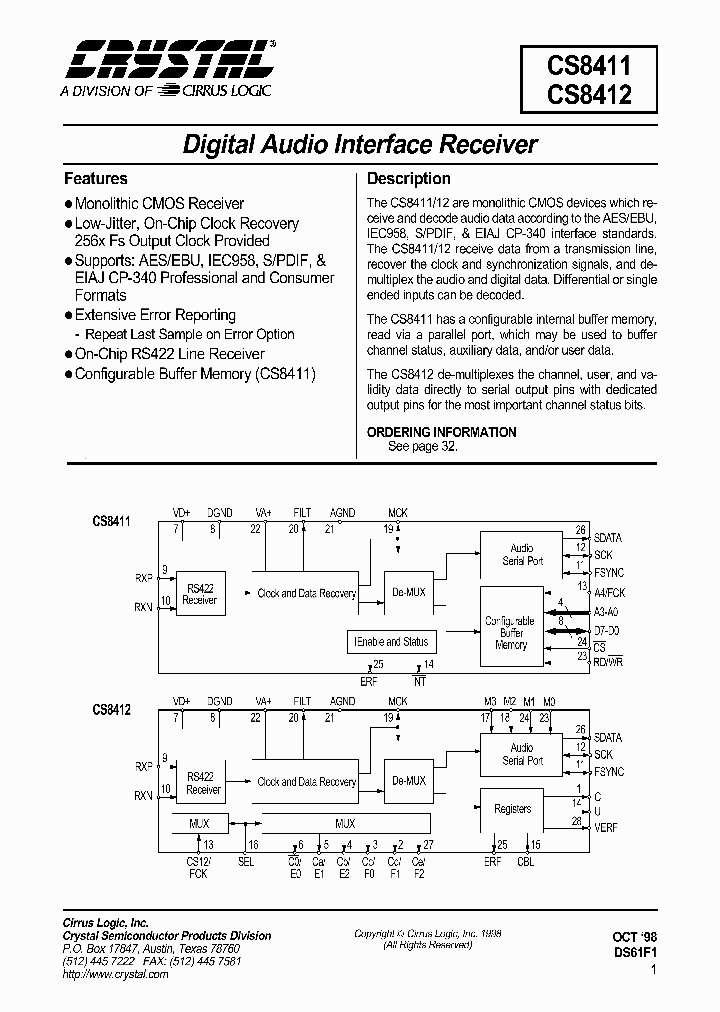 CS8412_114270.PDF Datasheet