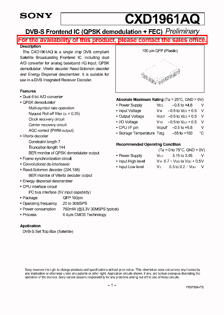 CXD1961AQ_239652.PDF Datasheet