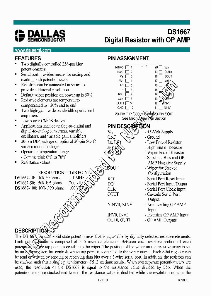 DS1667_265280.PDF Datasheet