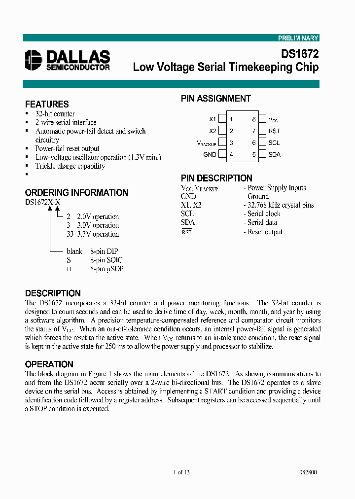 DS1672_266127.PDF Datasheet