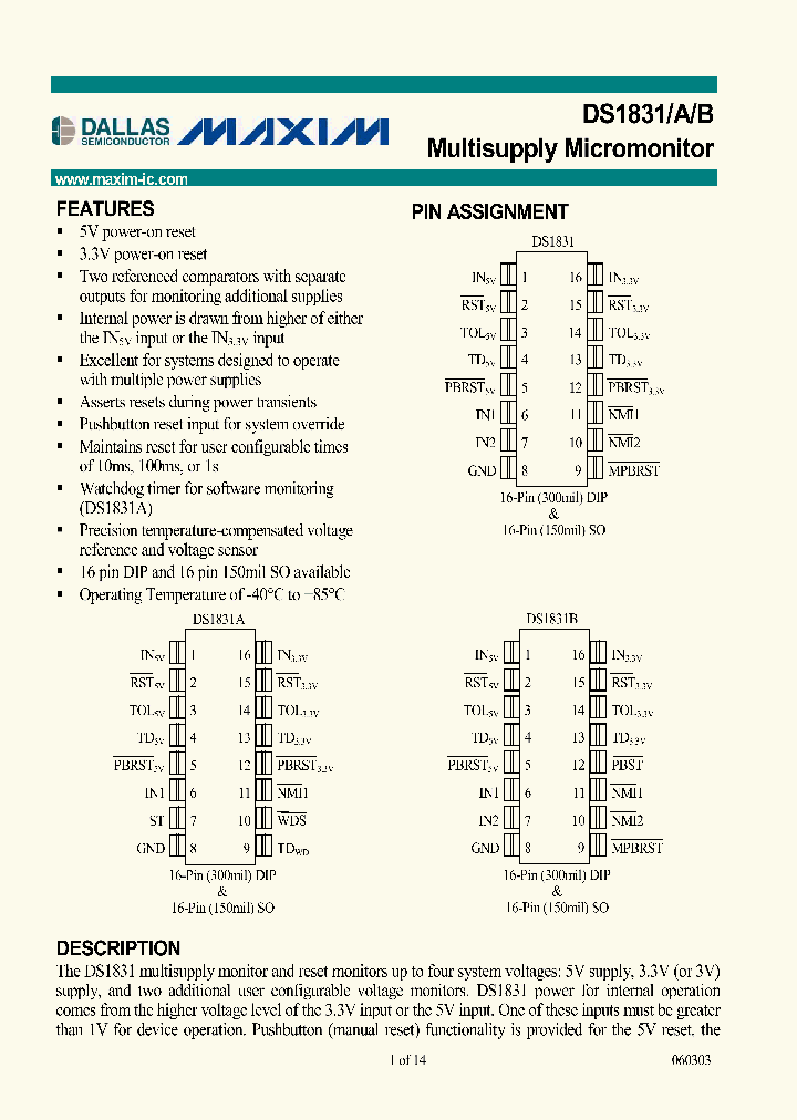 DS1831_266471.PDF Datasheet