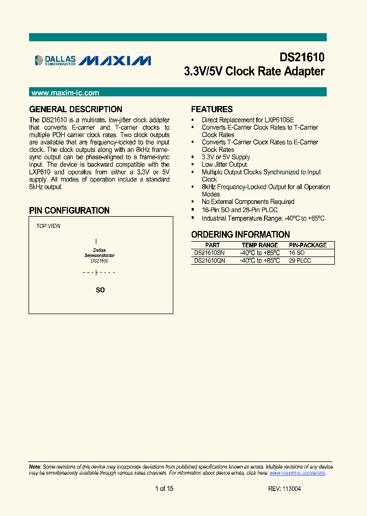 DS21610-BDS21610SN_235371.PDF Datasheet