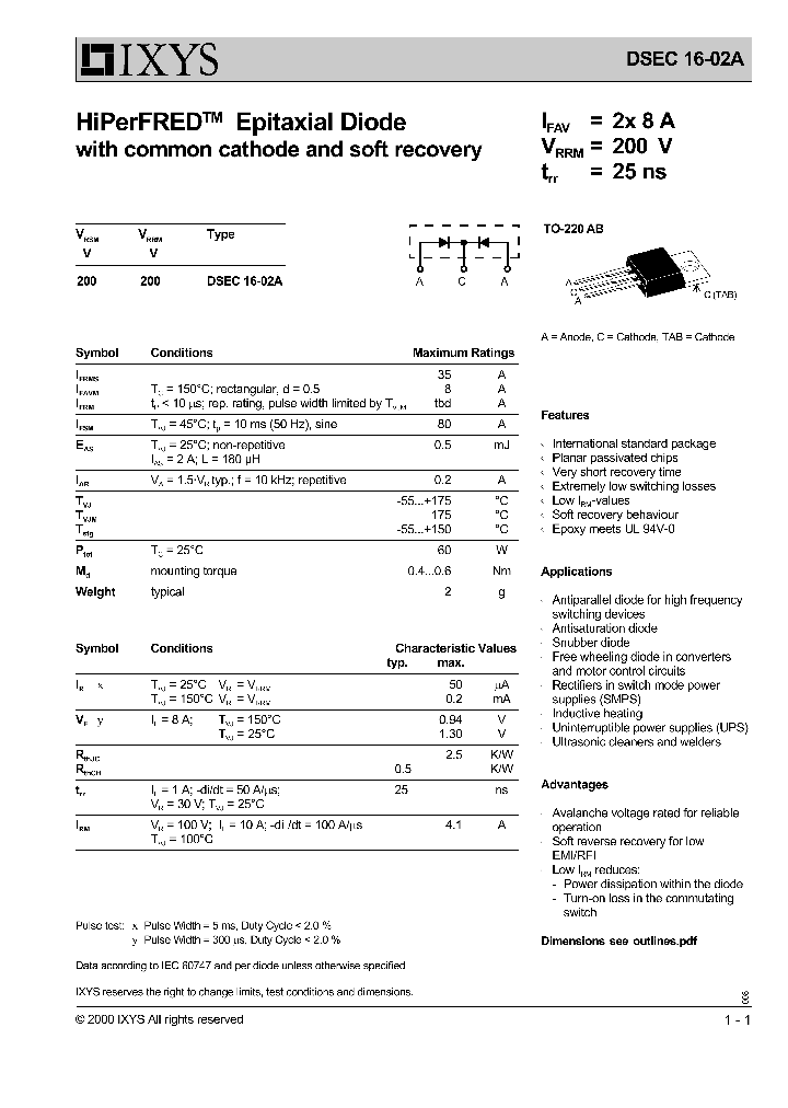 DSEC16-02A_218851.PDF Datasheet