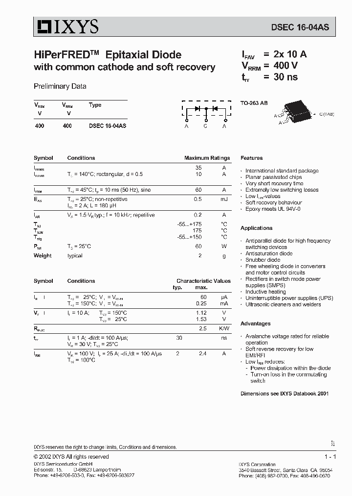 DSEC16-04AS_218852.PDF Datasheet