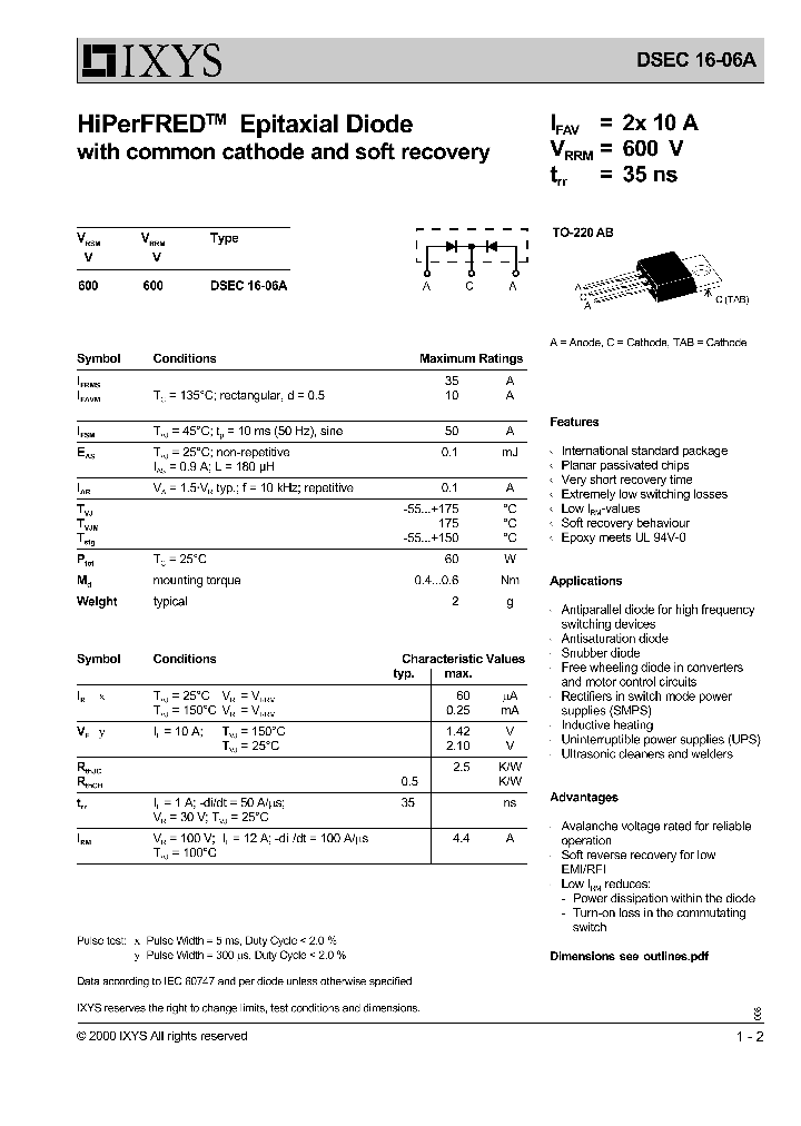DSEC16-06A_218853.PDF Datasheet