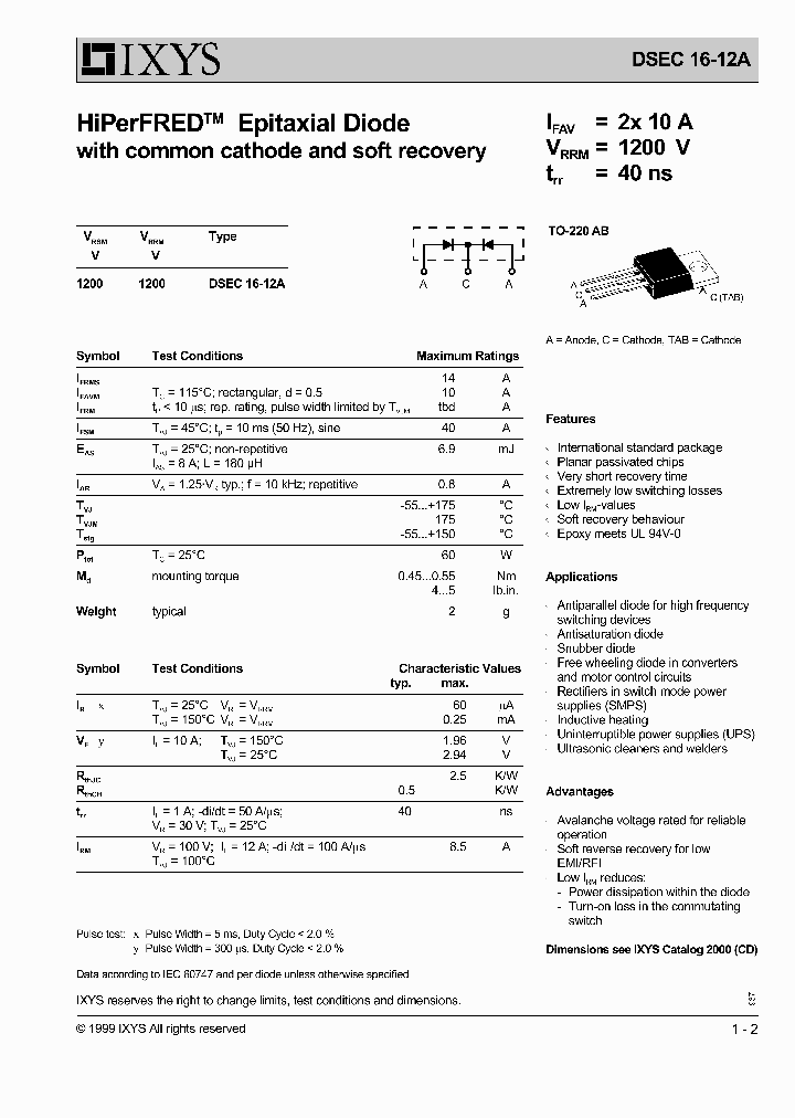 DSEC16-12_218855.PDF Datasheet