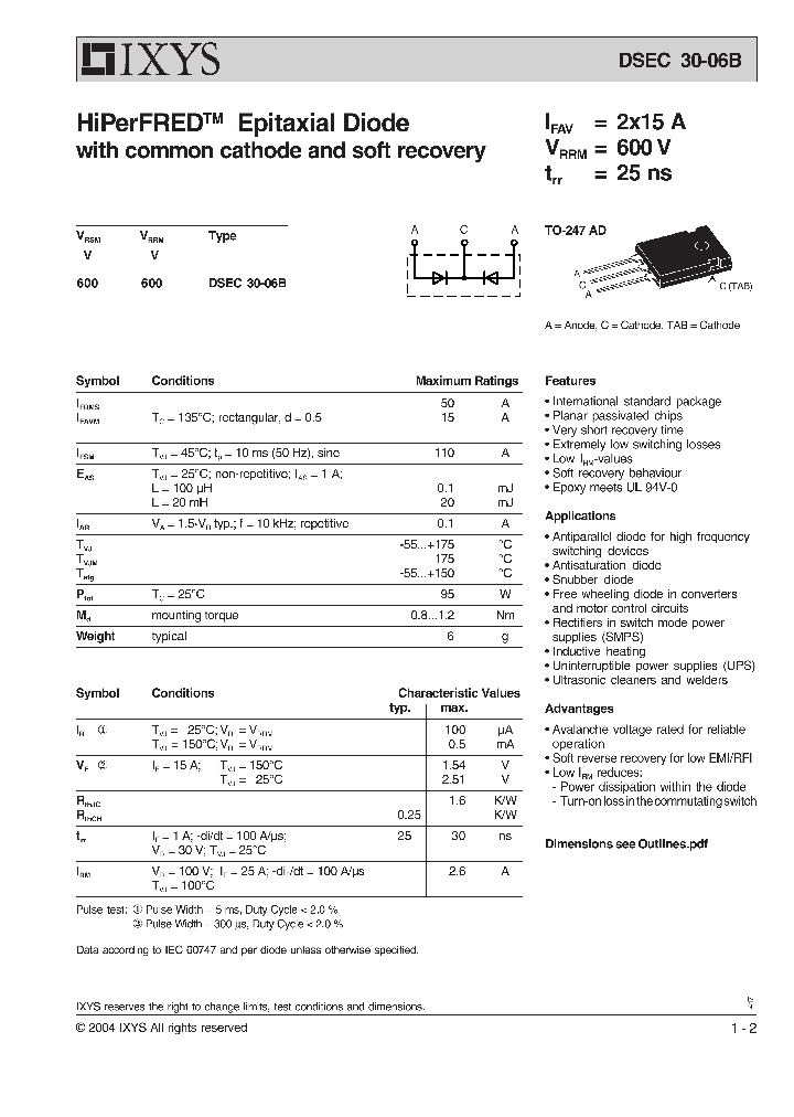 DSEC30-06_218861.PDF Datasheet