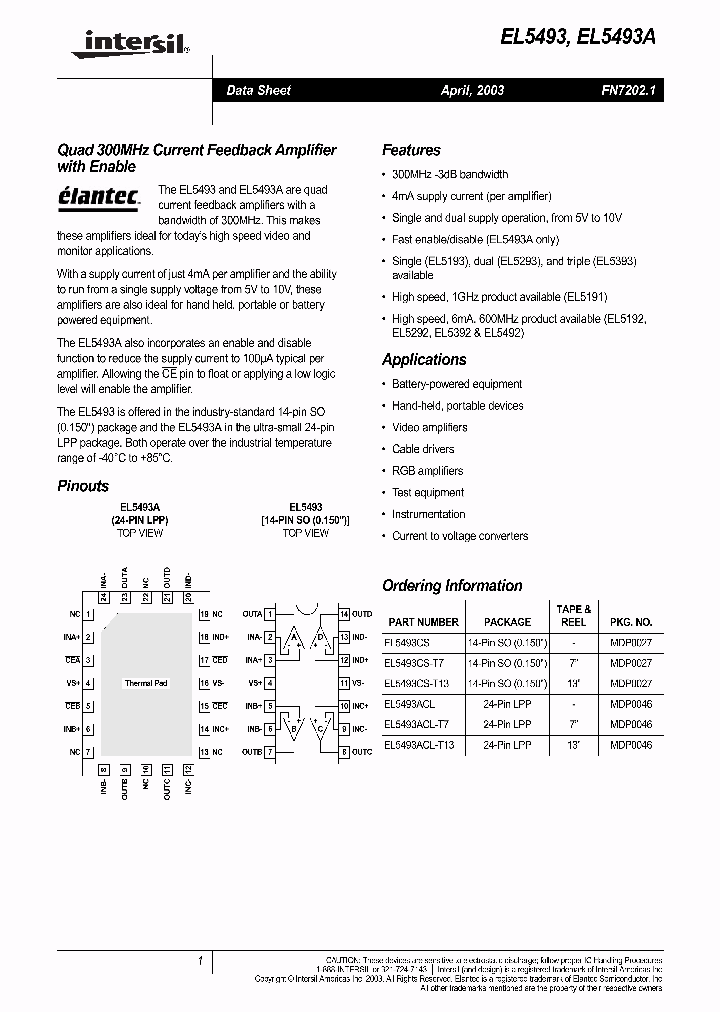EL5493_261875.PDF Datasheet