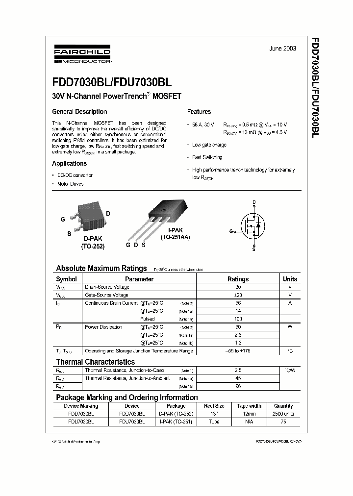 FDD7030_247756.PDF Datasheet