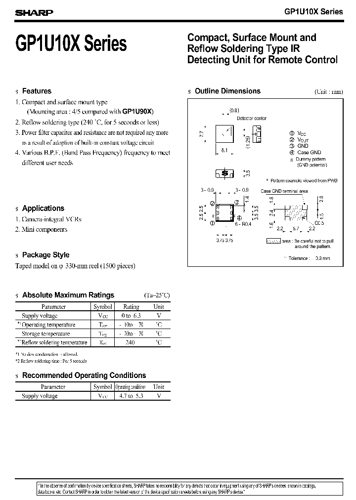 GP1U10X_251936.PDF Datasheet