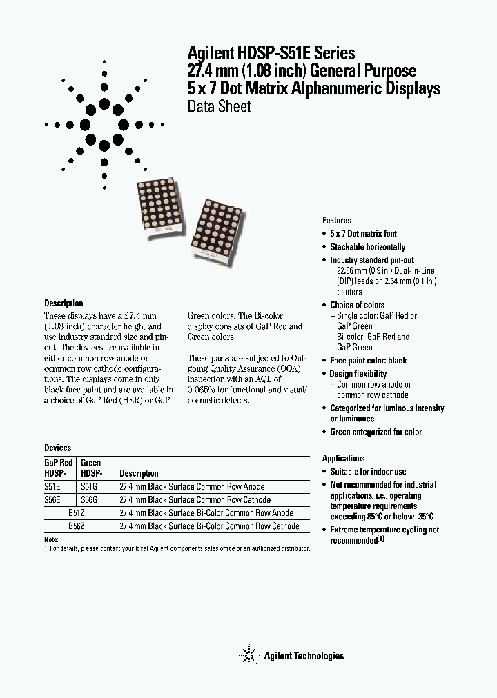 HDSP-S51E_237537.PDF Datasheet
