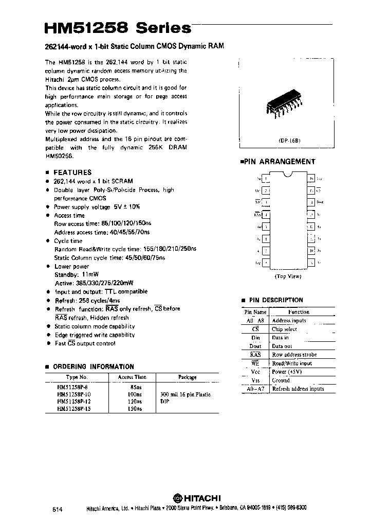 HM51258P_216880.PDF Datasheet