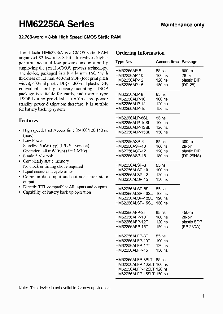 HM62256_248413.PDF Datasheet