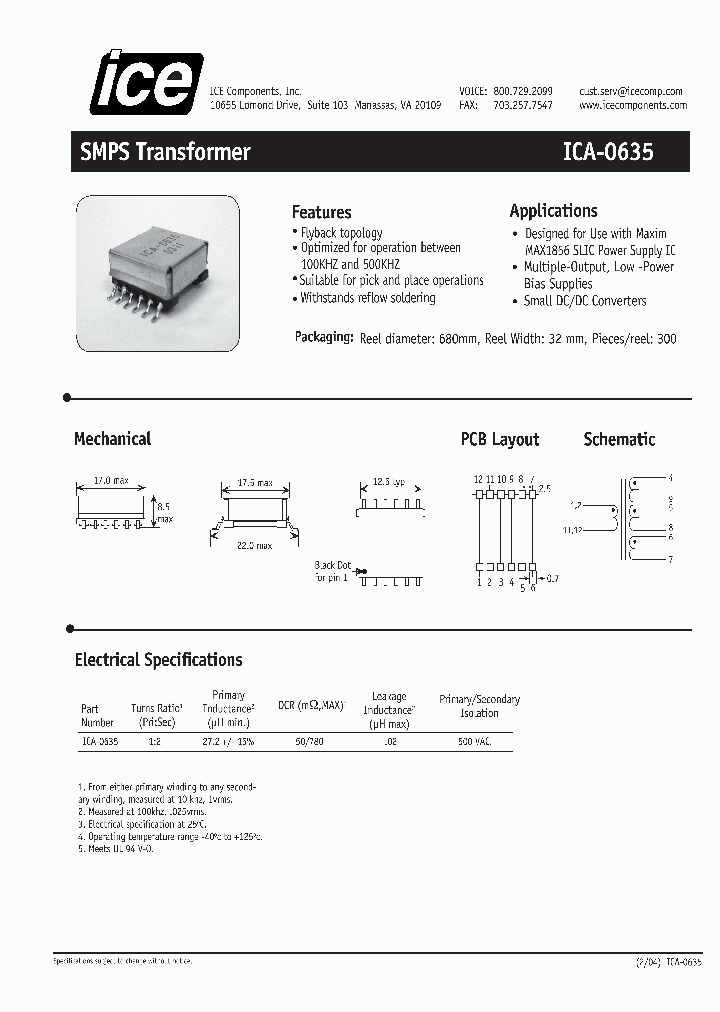 ICA-0635_239701.PDF Datasheet