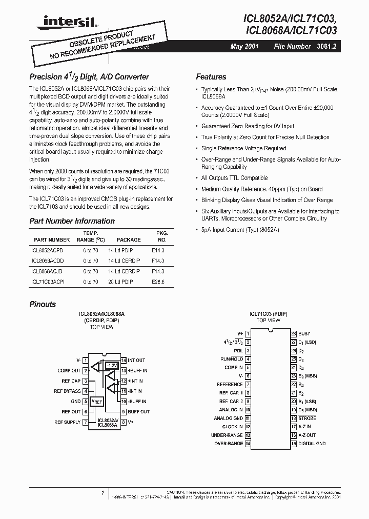 ICL8052A_218509.PDF Datasheet