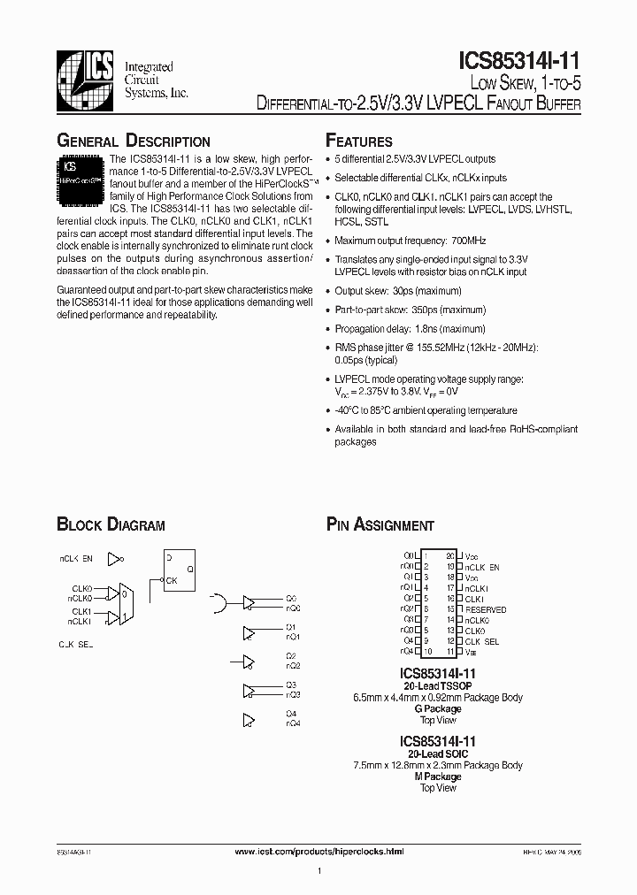 ICS5314AI11L_241354.PDF Datasheet