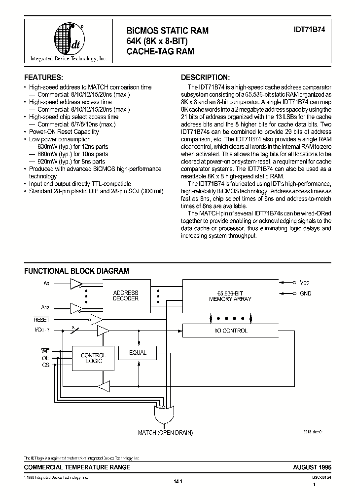 IDT71B74_233887.PDF Datasheet